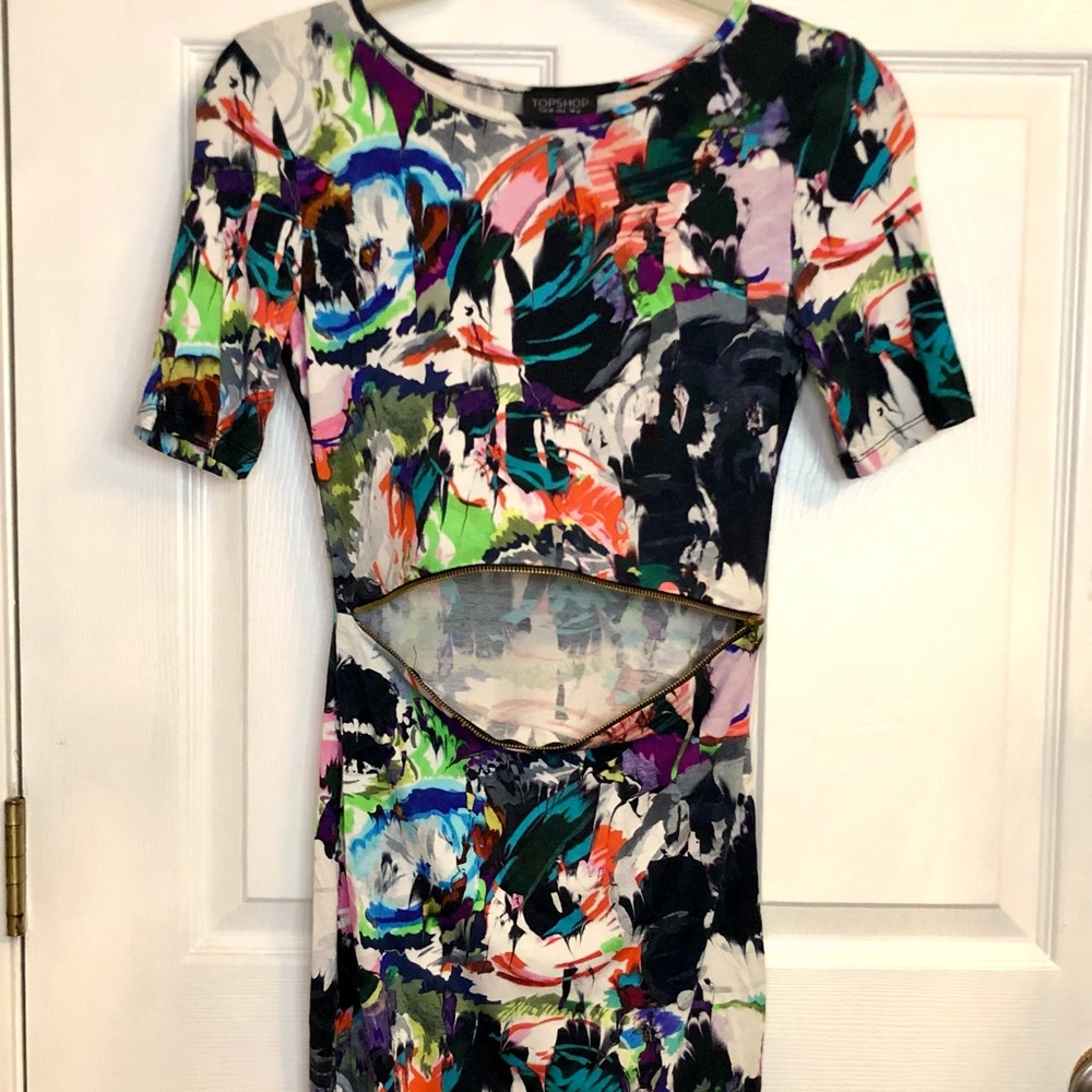 TOPSHOP Multi-color dress US 6 - Picture 4 of 5